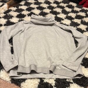 Nike Women's Light Gray Turtleneck Sweatshirt